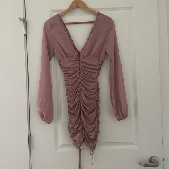 Tiger Mist Magnolia Adjustable Ruched Mini Dress Blush - Picture 11 of 13